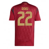 Belgien Jeremy Doku #22 Fußballbekleidung Heimtrikot EM 2024 Kurzarm